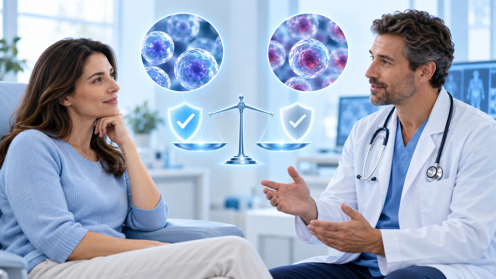 Donor-derived cells being prepared in a clinical laboratory setting