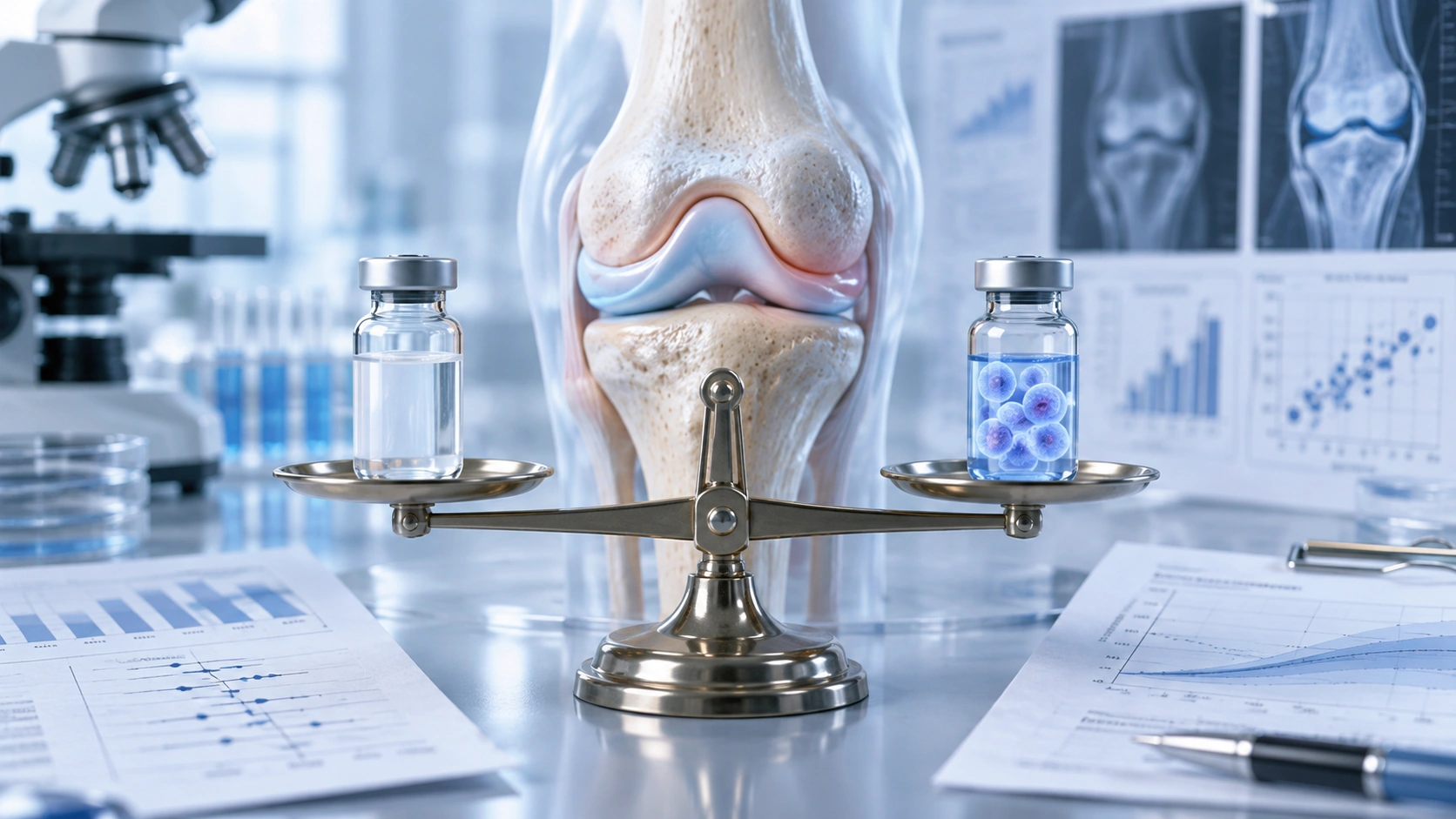 Evidence comparison between cortisone injections and stem cell therapy