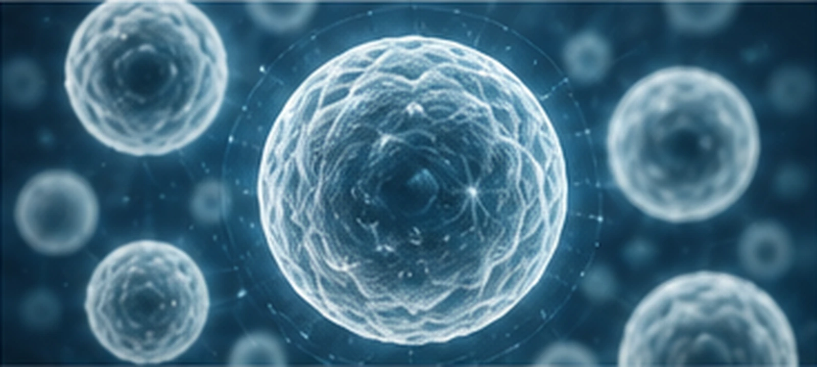 Microscopic stem cells representing cell-based regenerative therapies