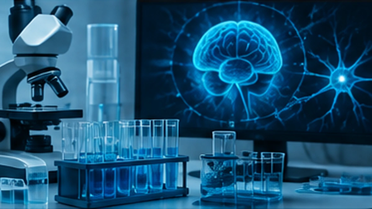 Brain and nervous system illustration representing stem cell research for multiple sclerosis